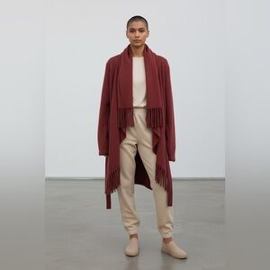 5/48 Vibrant Red and Rich Brown Outerwear